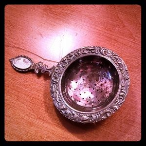 Antique Silver Dutch Tea Strainer Made in Holland